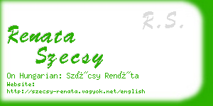 renata szecsy business card